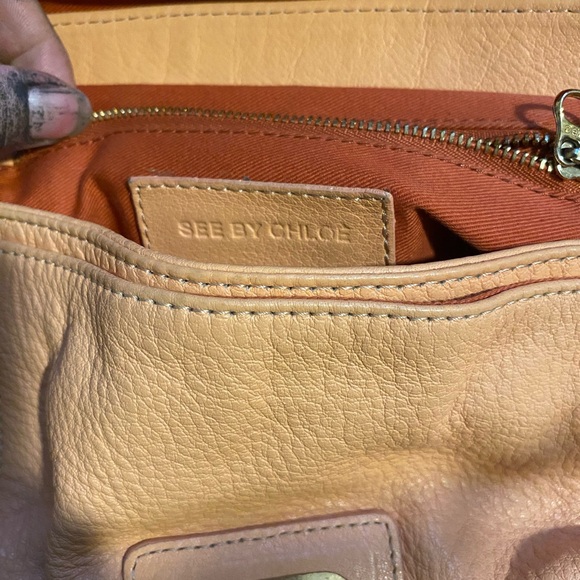 See By Chloe leather crossbody bag orange - Picture 7 of 8